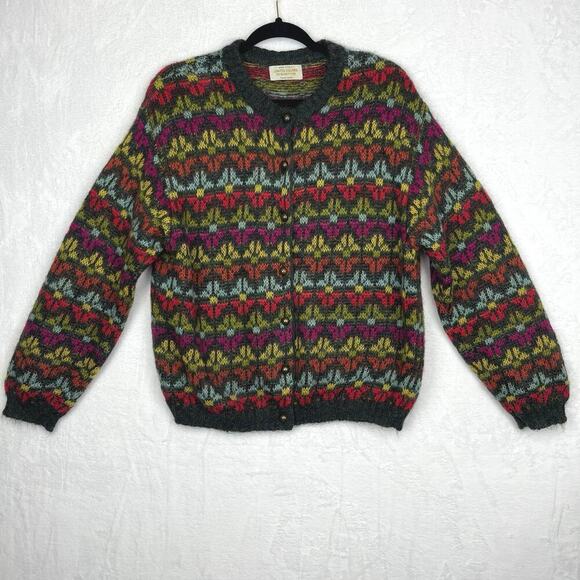 United Colors of Benetton Sweaters - United Colors of Benetton Vintage Cardigan ASO Nadine Butler Hurley Twin Peaks S